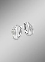 Elegante Creolen mit synth. Zirkonia 