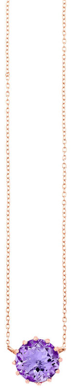 Funkelnde Halskette mit echt Amethyst 