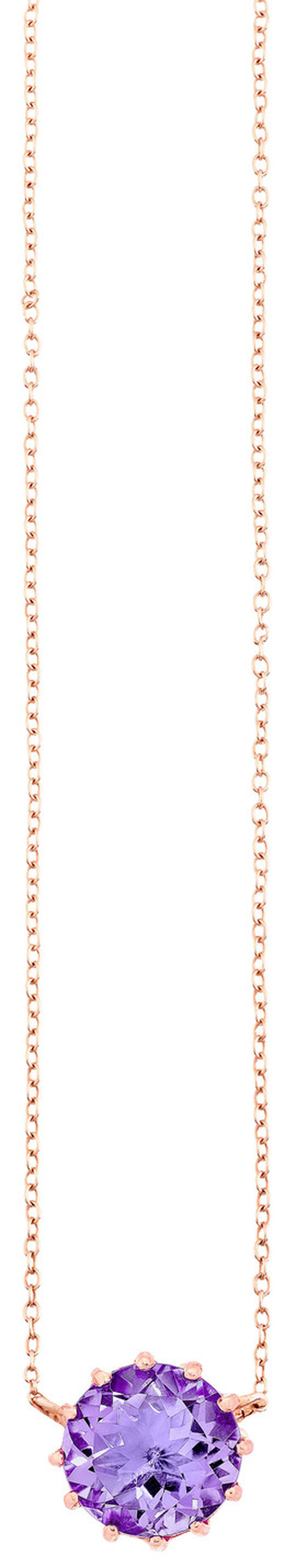 Funkelnde Halskette mit echt Amethyst 