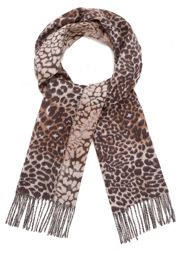 Schal mit Raubtierfell-Dessin 