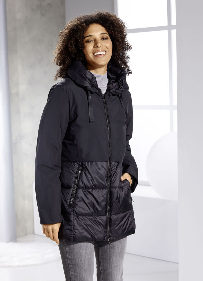 Funktionsjacke in angesagtem Materialmix 