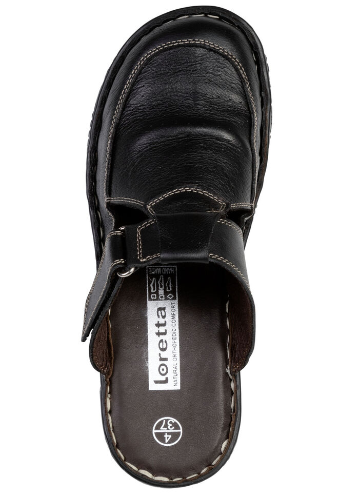 ELENA EDEN Clog mit Zierlochung SCHWARZ