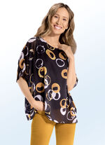 Ausdrucksstarke Poncho-Tunika mit eingearbeitetem Top 