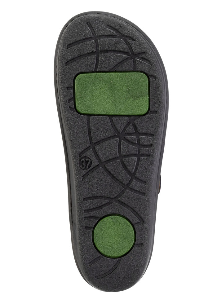 Mubb, sommerliche Damen-Clogs, Weite H, mit herausnehmbarem Fußbett SCHWARZ