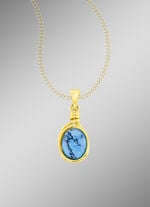 Edle Unikate: Anhänger mit Türkis, beh., und mit Matrix 