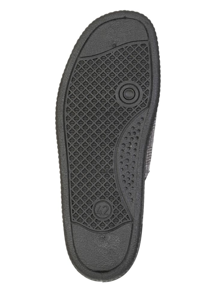 Klassiche Herren-Hausschuhe, mit anatomisch geformtem Fu&szlig;bett GRAU