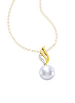 Anh&auml;nger mit S&uuml;&szlig;wasser-Zuchtperle und Diamanten 