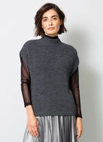 Pullunder in Perlfang ANTHRAZIT