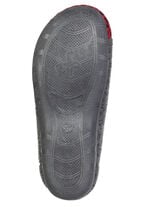 Laurina, trendige Damen-Hausschuhe, Weite H, mit Leo-Druck ANTHRAZIT-ROT