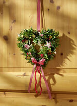 Wandherz mit Textilschleifenband 