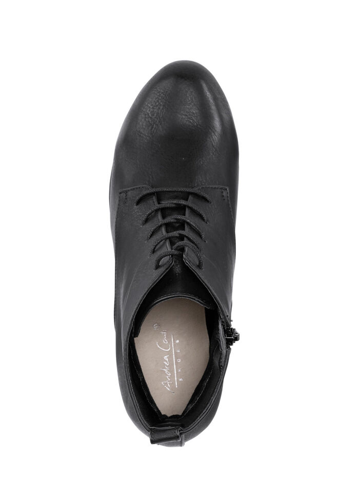 Andrea Conti Schnür-Stiefelette aus Synthetik SCHWARZ