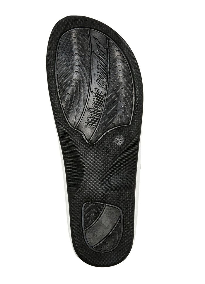 ELENA EDEN Pantolette aus teilweise perforiertem Nappaleder WEISS