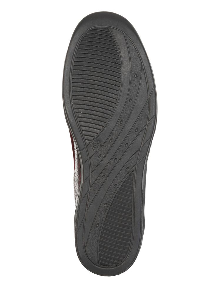 ELENA EDEN, bequeme Damen-Slipper, Weite H, mit herausnehmbarem Fu&szlig;bett BURGUND