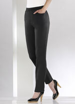 Bauchweg-Jeans in Schlupfform SCHWARZ