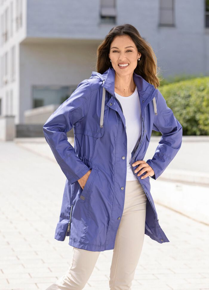 Funktions-Kurzmantel in Trench-Optik 