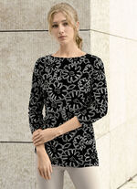 Shirt mit 3/4 langen Ärmeln 