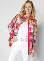 Steppjacke im mehrfarbigen Grafikdruck 