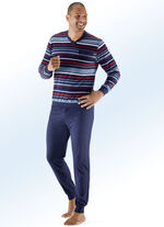 Zweierpack Schlafanzüge mit V-Ausschnitt und Bündchenabschlüssen 