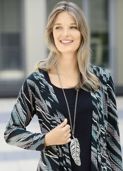 Halskette mit Feder-Anhänger 