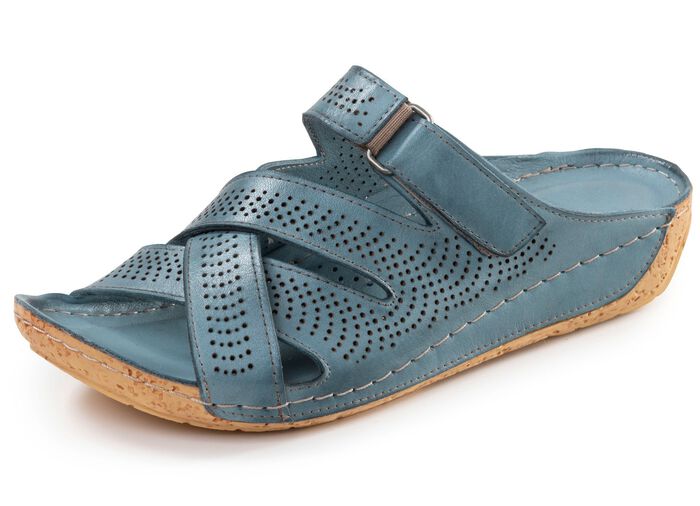 Gemini, sommerliche Damen-Pantoletten, Weite G, aus Leder 