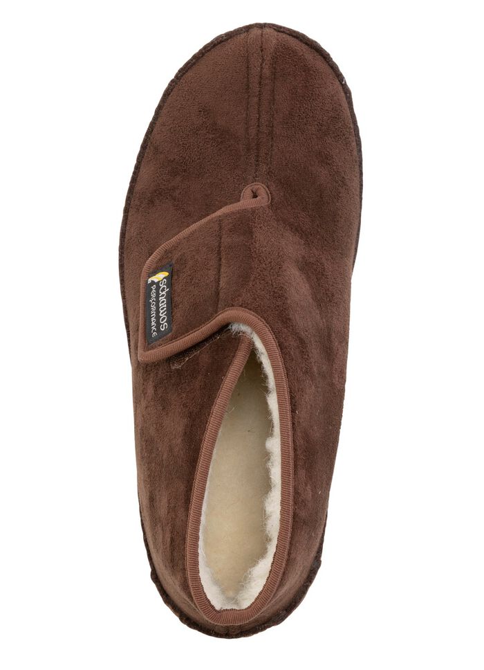 Stiefelette aus Veloursmaterial mit Klettverschluss 