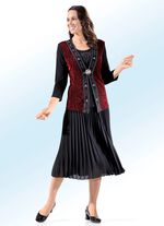 Rock mit Sonnenplissee-Falten SCHWARZ