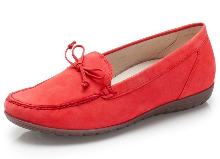 Waldl&auml;ufer Slipper mit Zierschleife HELLROT
