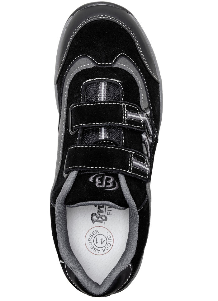 Sportliche Herren-Slipper, mit herausnehmbarem Fußbett SCHWARZ-GRAU