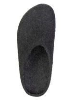 Edle Damen-Hausschuhe, Weite G, aus Schurwolle, nahtlos handgefilzt GRAFIT