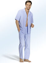 Shorty 3-teilig, durchgeknöpft, aus Webware mit Streifendessin 