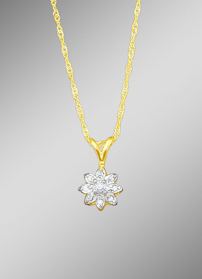 Eleganter Anhänger mit Singapurkette 