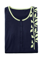 Zweierpack Nachthemden, kürzer geschnitten mit Knopfleiste  