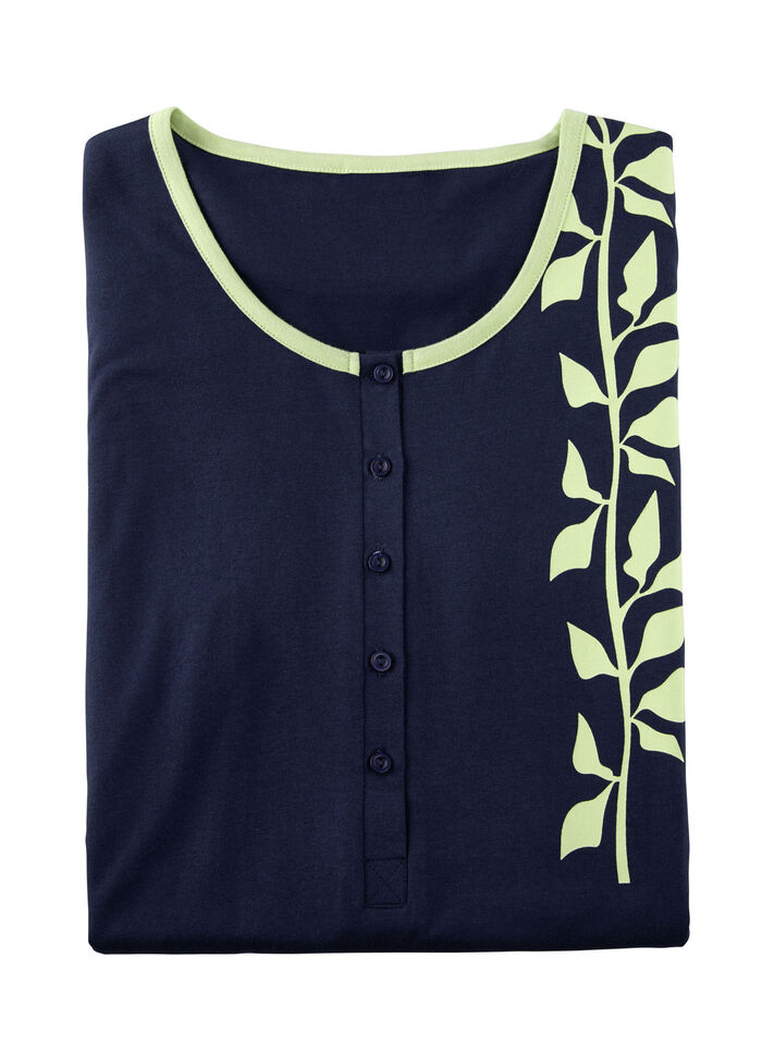 Zweierpack Nachthemden, kürzer geschnitten mit Knopfleiste  