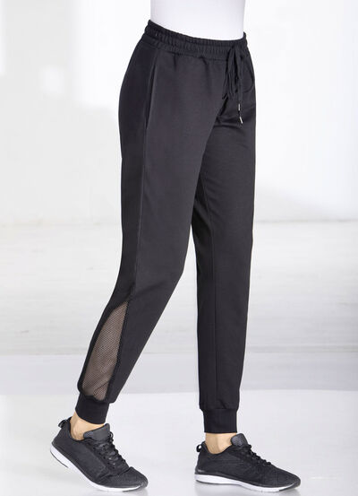 Freizeithose mit Netzeinsatz in 4 Farben 