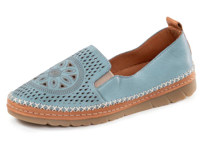 Gemini, sommerliche Damen-Slipper, Weite G, mit herausnehmbarem Fu&szlig;bett 