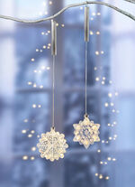 LED-Schneeflocken in Kristall-Optik CREME
