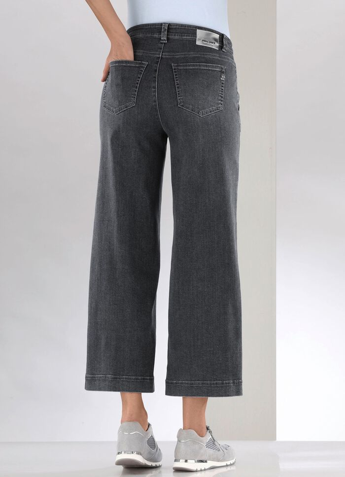 Jeans-Culotte mit luftig-weitem Bein 