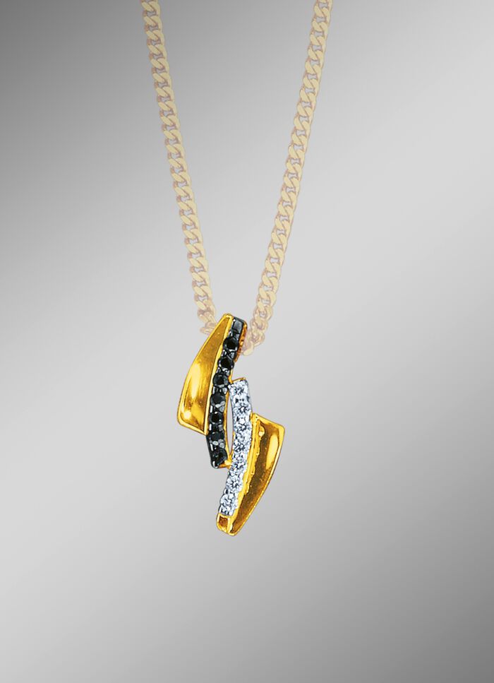 Anh&auml;nger mit synth. Zirkonia 