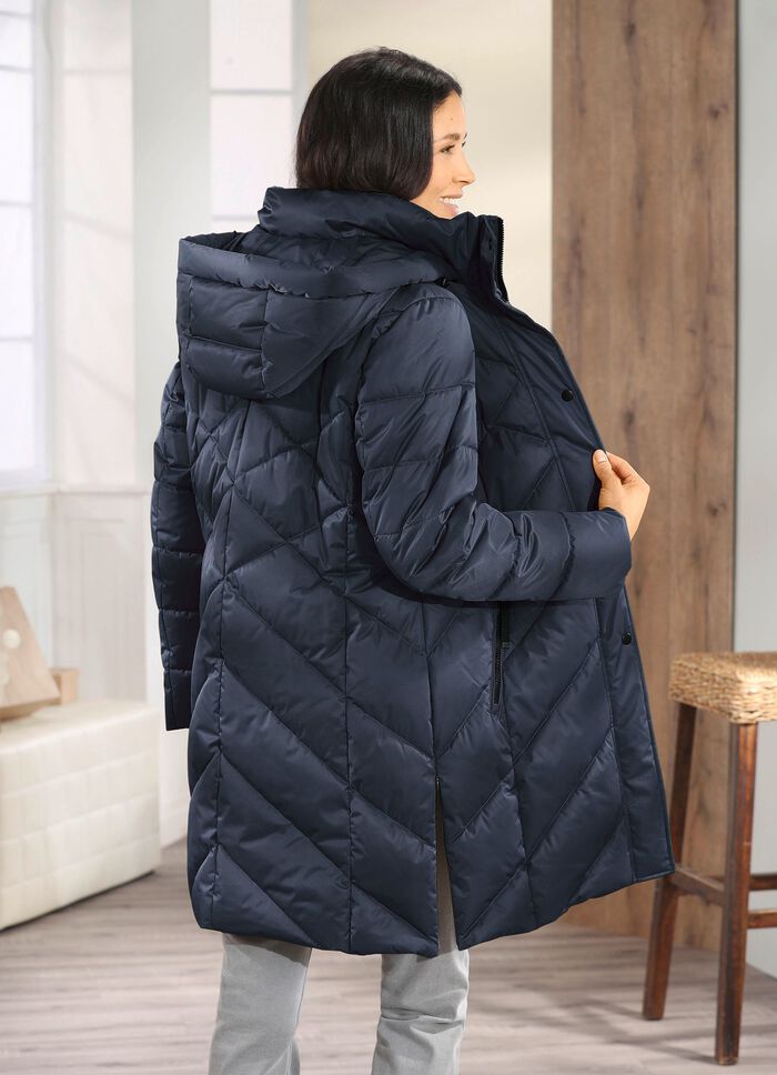 Funktions-Kurzmantel mit abnehmbarer Kapuze NAVY