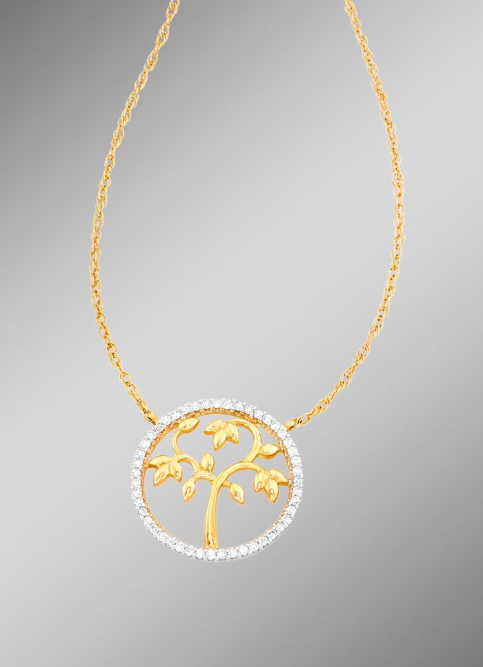 Lebensbaumanh&auml;nger mit Diamanten 
