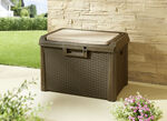 Gartenbox Santorini in elegantem Rattan-Design BRAUN