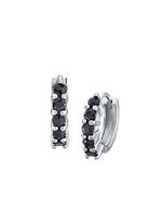 Creolen mit schwarzen Safiren 