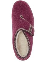 Warme Damen-Hausschuhe, Weite H, mit Klettverschluss 