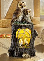 Beleuchteter Baumstamm BRAUN-BEIGE