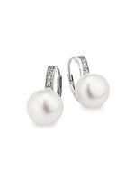 Ohrringe mit S&uuml;&szlig;wasser-Zuchtperlen und Diamanten 