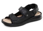Mubb, klassische Herren-Sandalen, Weite H, mit herausnehmbarem Fu&szlig;bett SCHWARZ