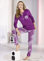 Zweierpack Schlafanzüge von Laurina mit Knopfleiste  