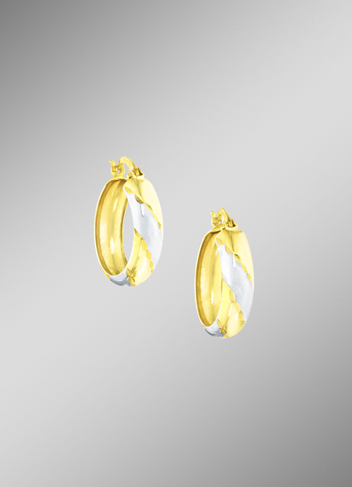 Edle Creolen in Bicolor 