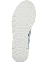 Waldläufer, bequeme Damen-Schnürschuhe, Weite H, mit herausnehmbarem Fußbett BLEU-MATTSILBER