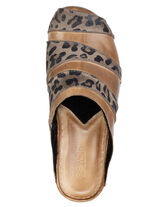Gemini, trendige Damen-Clogs, Weite G,aus Leder BRAUN